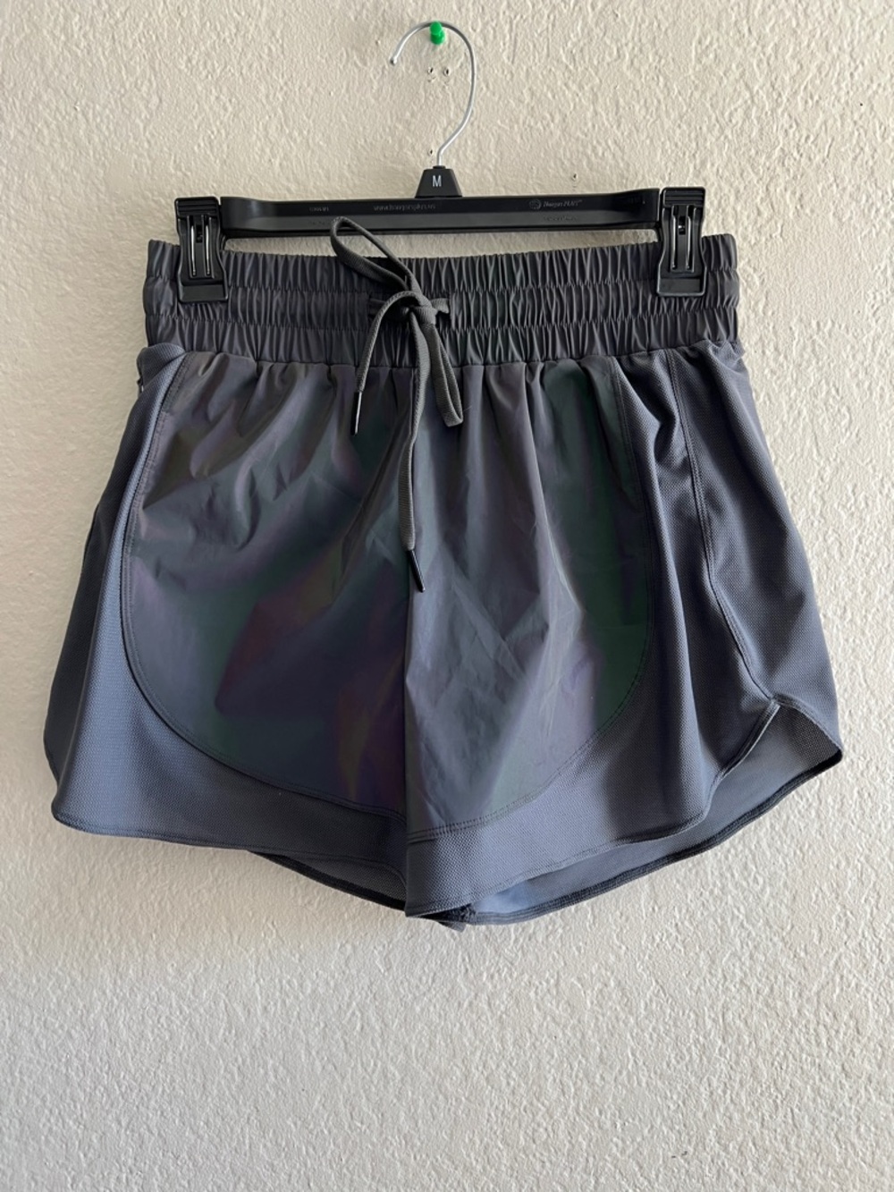 Like New! Curves N Combatboots Holographic Metallic Running Shorts S